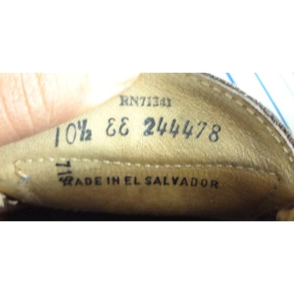 Vintage LL Bean Allagash Penny Loafer Two Tone Leather Mens 10.5 EE Extra Wide